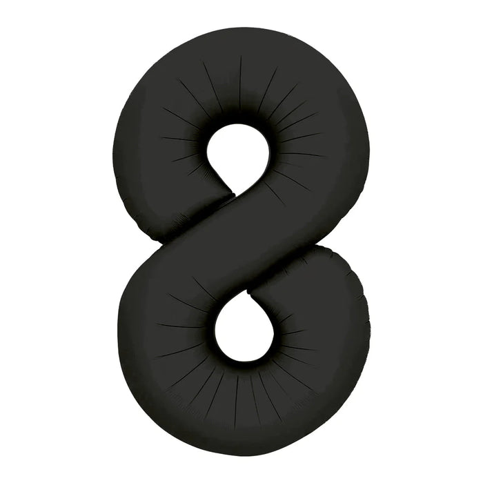 Globo Metalizado # 8 Negro 16" Sempertex