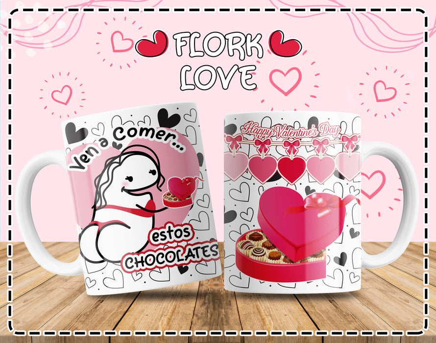 Mug Flork Love 11 Oz Ref. 7 x 1 Unidad