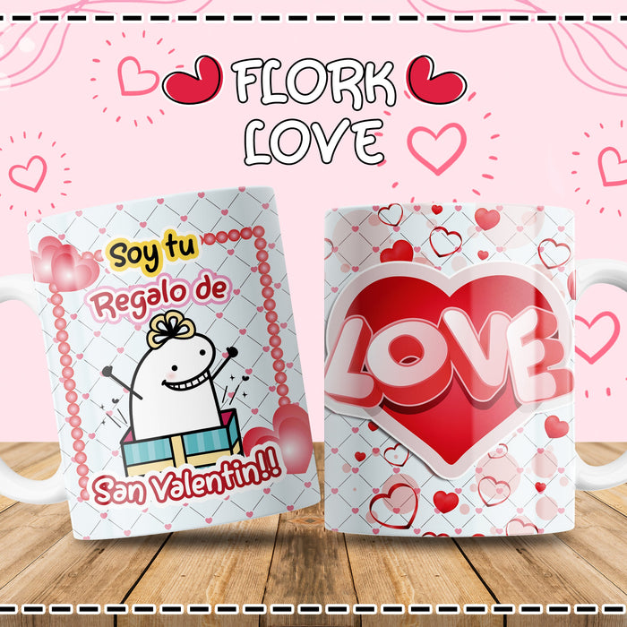 Mug Flork Love 11 Oz Ref. 8 x 1 Unidad