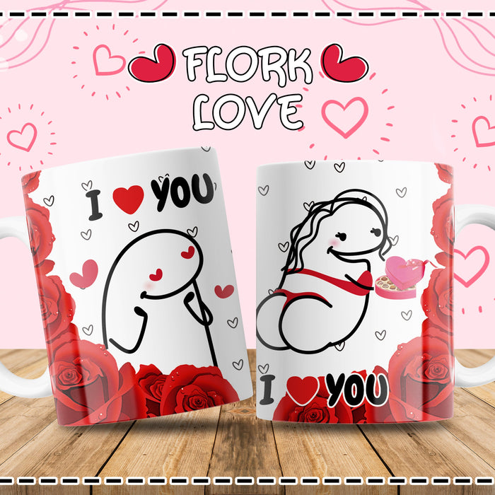 Mug Flork Love 11 Oz Ref. 9 x 1 Unidad