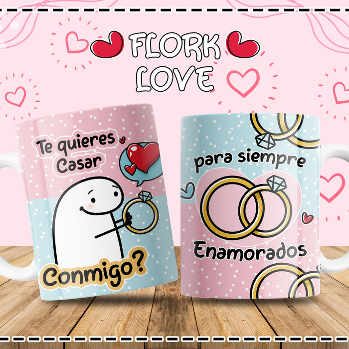 Mug Flork Love 11 Oz Ref. 4 x 1 Unidad