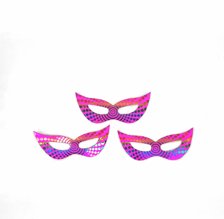 Antifaz de Carton Fucsia Neon Puntos X 12 Unidades