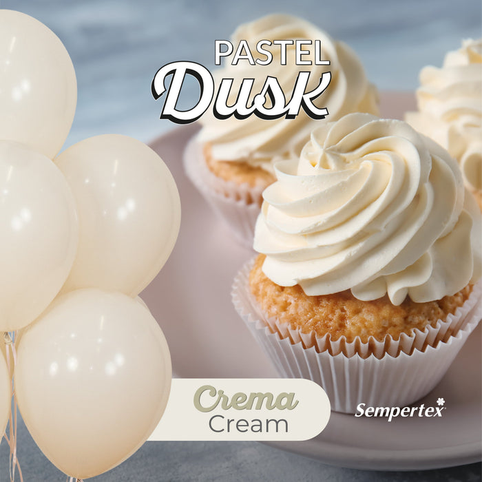 Globo Crema Pastel Dusk R12 X 12 Unidades Sempertex