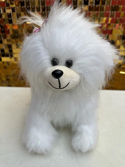 Perro de Peluche Deluxe Mediano Color Blanco 34 CM