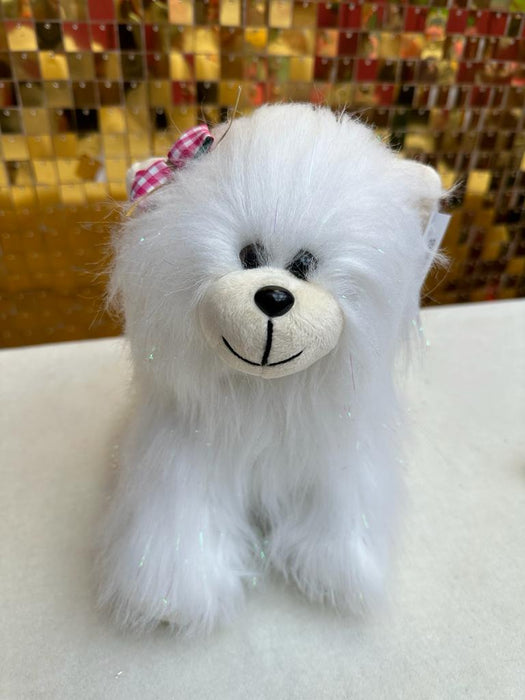 Perro de Peluche Deluxe Pequeño Color Blanco 25 CM