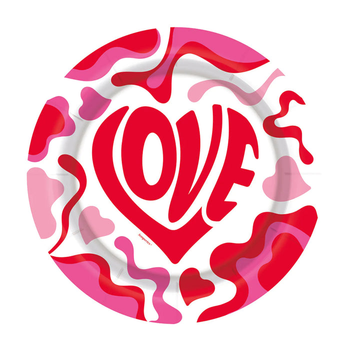 Plato 7" Love x 8 Unidades Sempertex