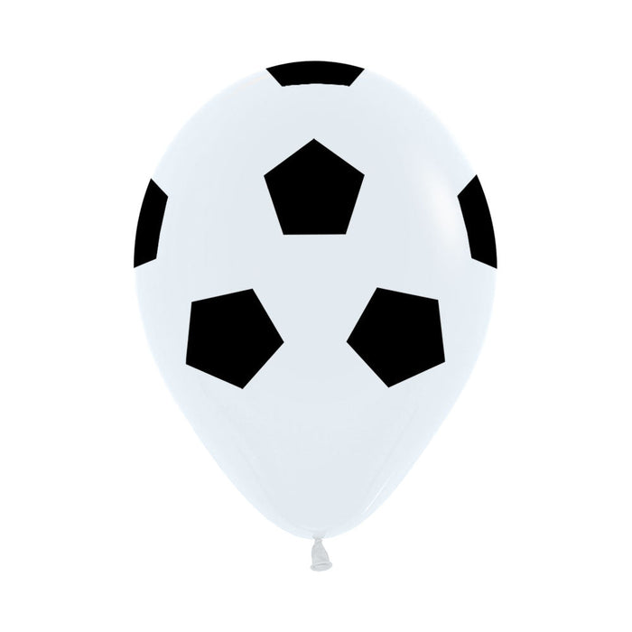 Globo Fashion Blanco Balón de Futbol R12 x 12 Unidades Sempertex