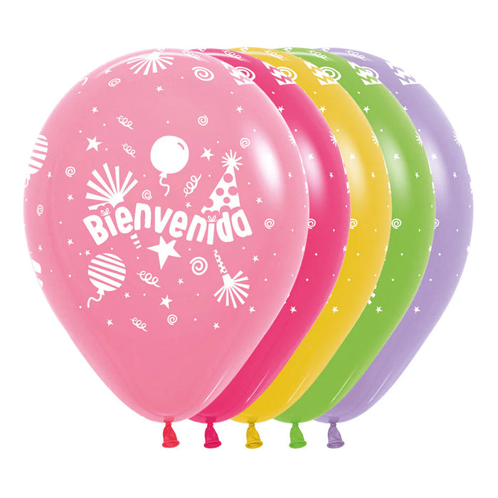 Globo Infinity Bienvenida Fashion Surtido R12 x 12 Unidades Sempertex