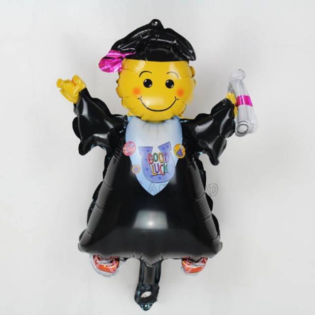 Globo Metalizado Smiley Grado Good  Luck 14" Festella