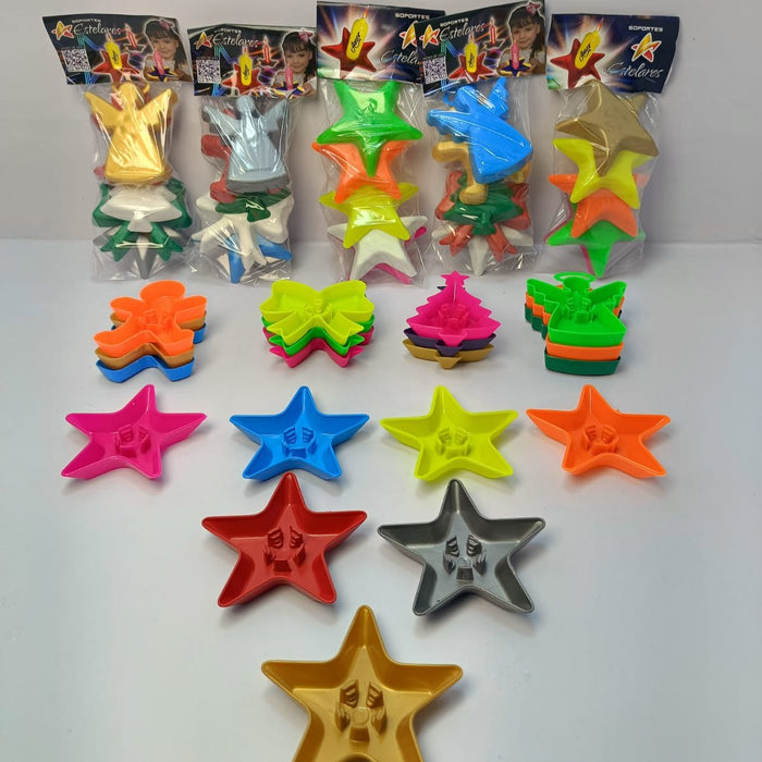 Soportes plasticos Para Vela X 5 Unidades Colores Surtidos