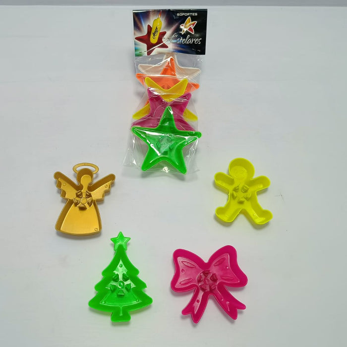 Soportes plasticos Para Vela X 5 Unidades Colores Surtidos