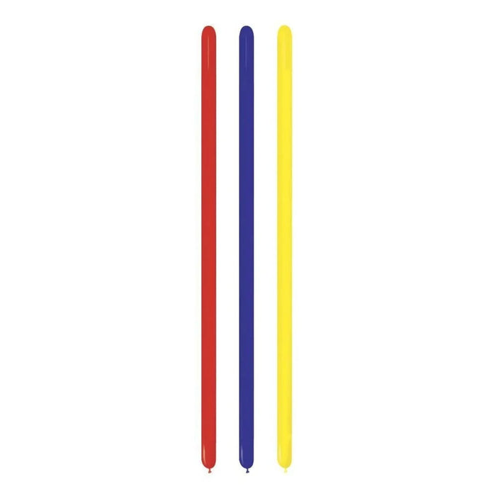 Globos Fashion Surtidos Colores Primarios Tubito 260 x 20 Unidades Sempertex