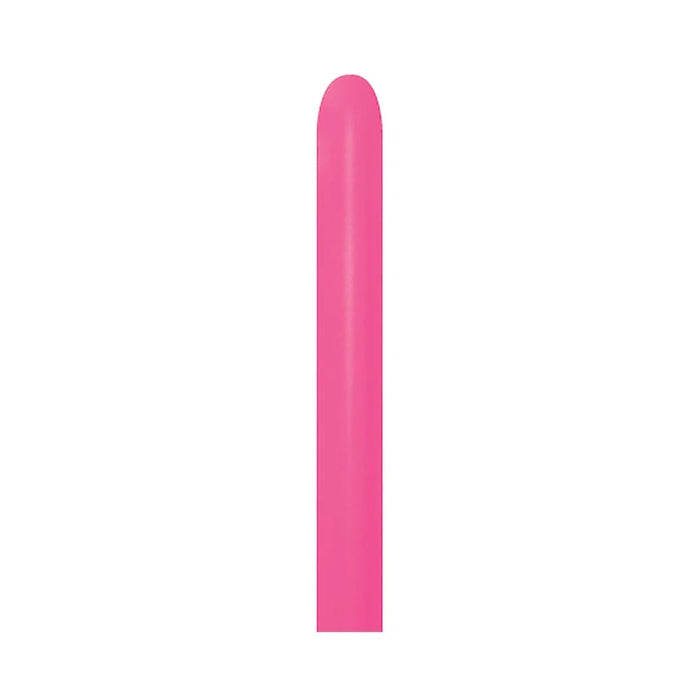 Globo Fucsia Neon Tubito 260 X 50 Unidades Sempertex