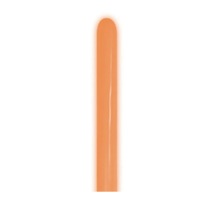 Globo Naranja Neon Tubito 260 X 50 Unidades Sempertex