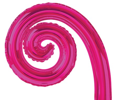 Globo Kurly Espiral Fucsia 14" Kaleidoskope