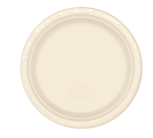 Plato Deluxe Grande Vainilla 22 cm  x 10 Unidades Sempertex