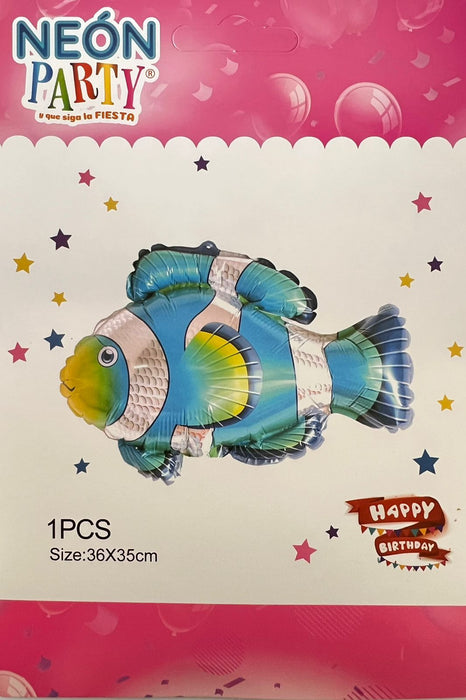 Globo Metalizado Animal Marino Pez 10”