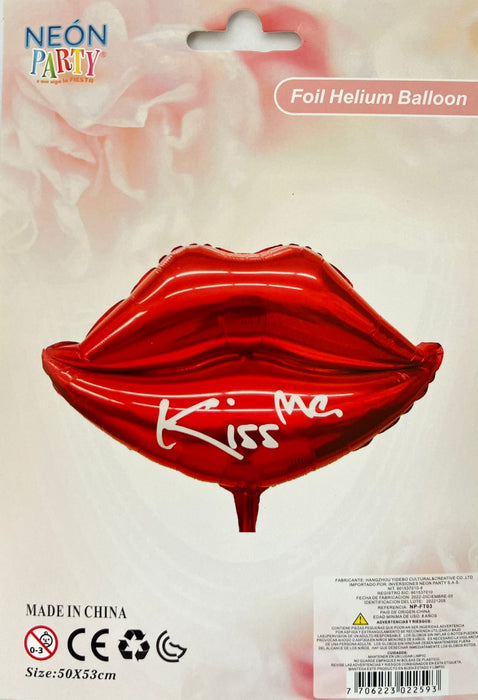 Globo Metalizado Labios Kiss Me 18”