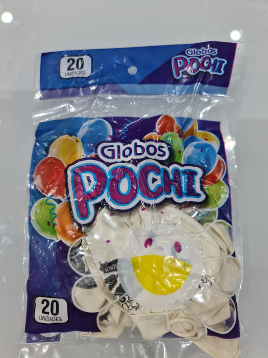 Globo Primera Comunion R12 Blanco x 20 Unidades