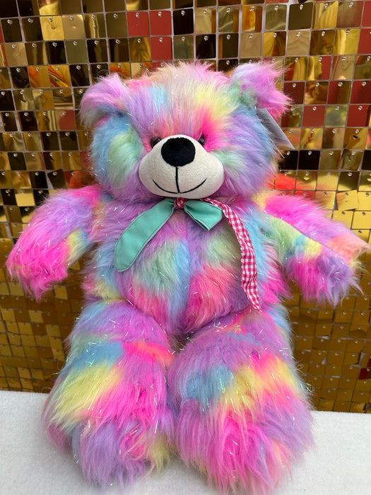 Oso de Peluche Patas Largas Deluxe Arcoiris Rosado 60 CM