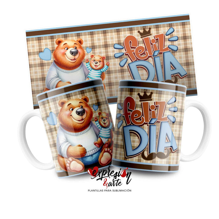 Mug Feliz Dia Padres 11 Oz Ref. 83 x 1 Unidad
