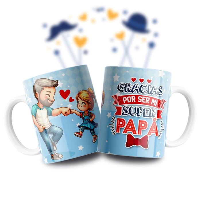 Mug Feliz Dia Padres 11 Oz Ref. 87 x 1 Unidad