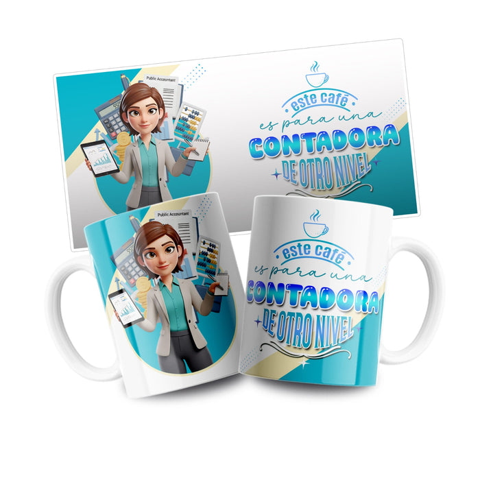Mug Profesion 11 Oz Contadora x 1 Unidad