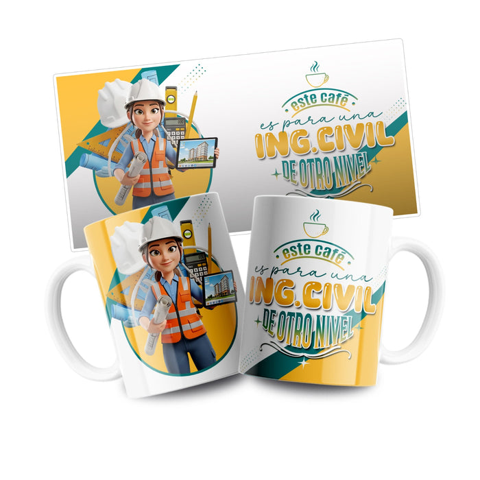 Mug Profesion 11 Oz Ingeniera Civil x 1 Unidad
