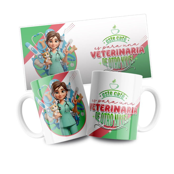 Mug Profesion 11 Oz Veterinaria x 1 Unidad