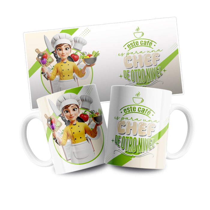 Mug Profesión 11 Oz Chef Mujer x 1 Unidad