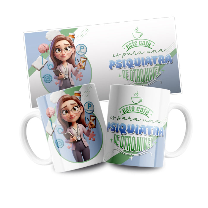 Mug Profesión 11 Oz Psiquiatra Mujer x 1 Unidad