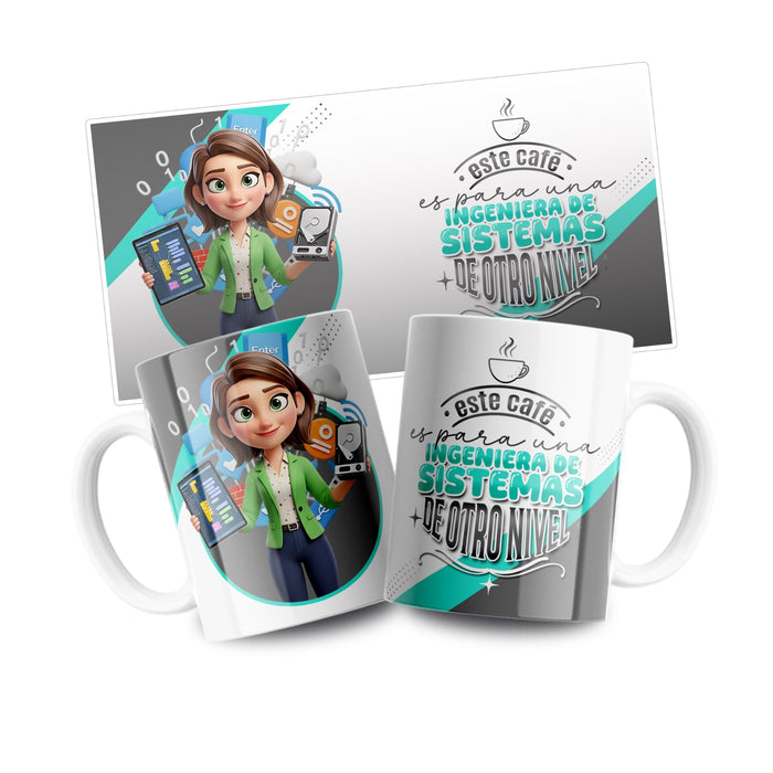 Mug Profesion 11 Oz Ingeniera de Sistemas x 1 Unidad