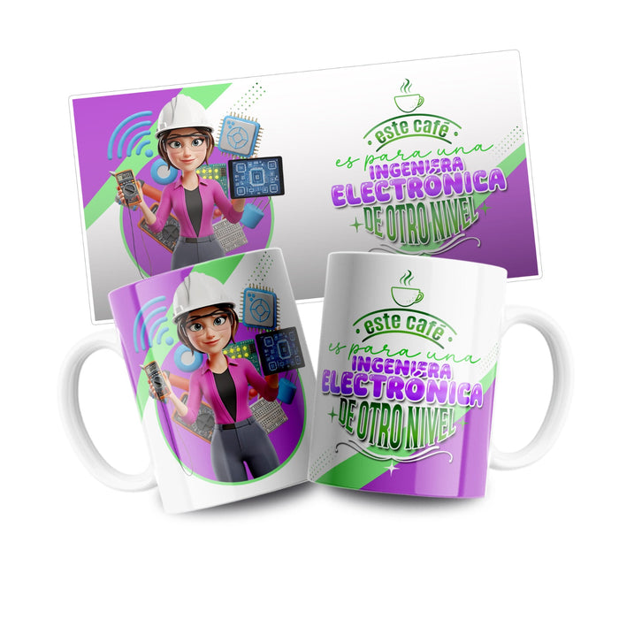 Mug Profesion 11 Oz Ingeniera Electronica x 1 Unidad