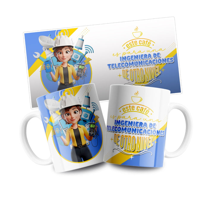 Mug Profesión 11 Oz Ingeniera de Telecomunicaciones x 1 Unidad