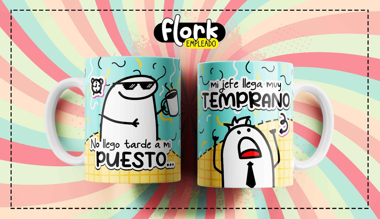 Mug Flork Frases Empleado 11 oz Ref 3 x 1 Unidad