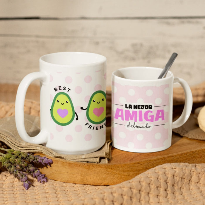 Mug Amor y Amistad 11 oz Ref 4 Aguacate Amiga x 1 Unidad