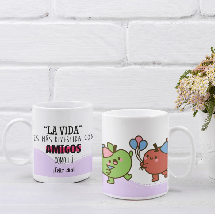 Mug Amor y Amistad 11 oz Ref 1 Manzana x 1 Unidad