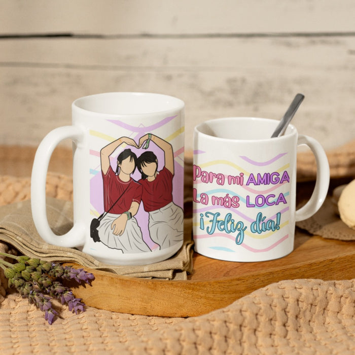 Mug Amor y Amistad 11 oz Ref 14 Amiga Loca x 1 Unidad