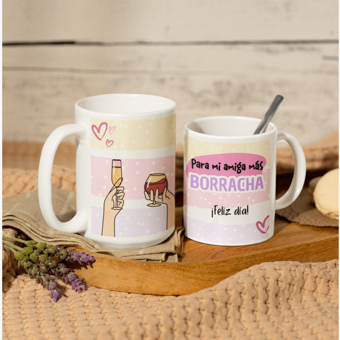 Mug Amor y Amistad 11 oz Ref 11 Borracha x 1 Unidad