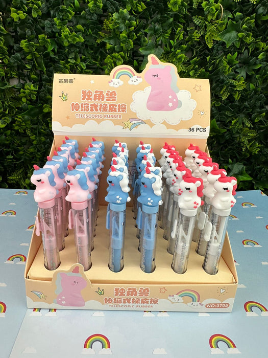 Borrador de esfero Unicornio Blanco x 1
