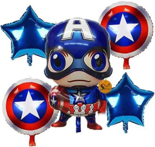 Bouquet Capitan America Estrellas Azules X 5 Piezas