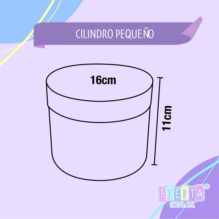Caja Cilindro Pequeña Negra x 1 Unidad