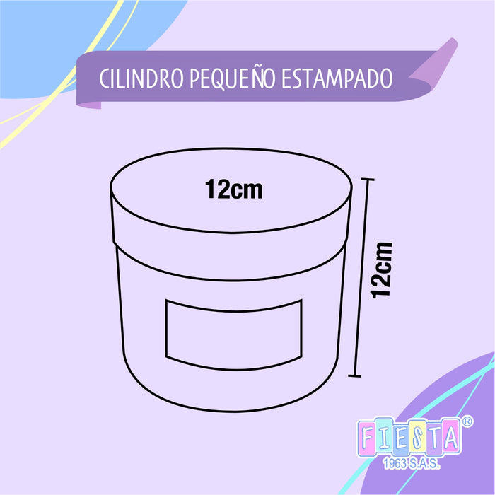 Caja Cilindro Pequeña Turquesa Elite x 1 Unidad