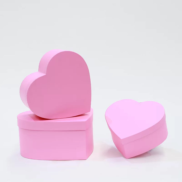 Caja Corazon Mediana Rosada x 1 Unidad
