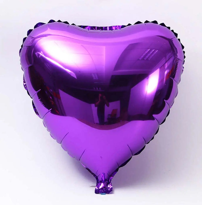 Globo Corazon Morado 10" X Unidad Festella