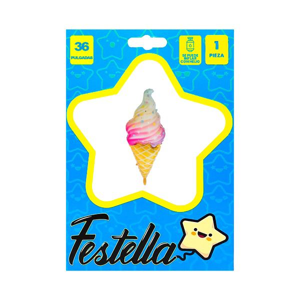 Globo Metalizado Cono de Helado 36" Festella