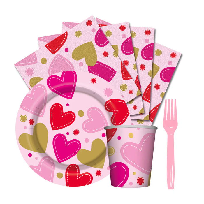 Kit De Desechables Corazones Surtidos Marca Sempertex
