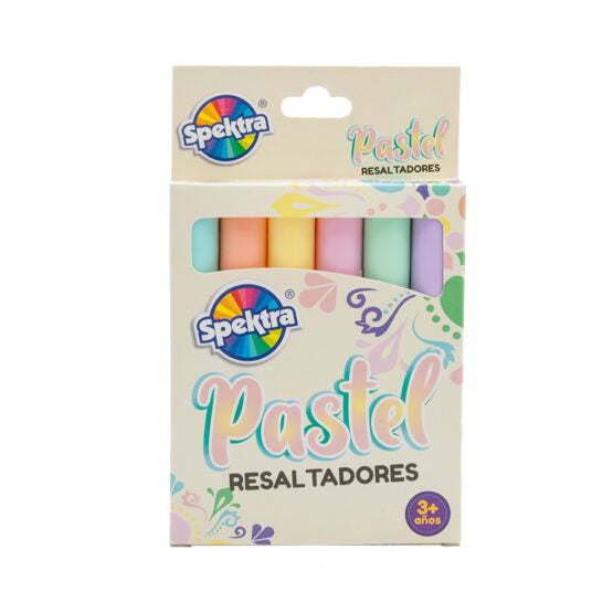 Marcadores Resaltador Pastel Spektra x 6