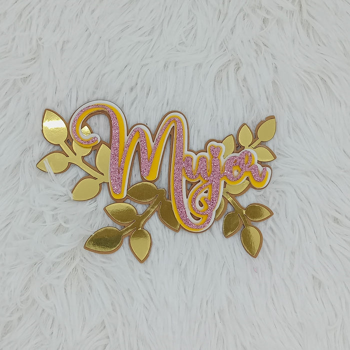 Pin mujer 4D Hojas paq x 1