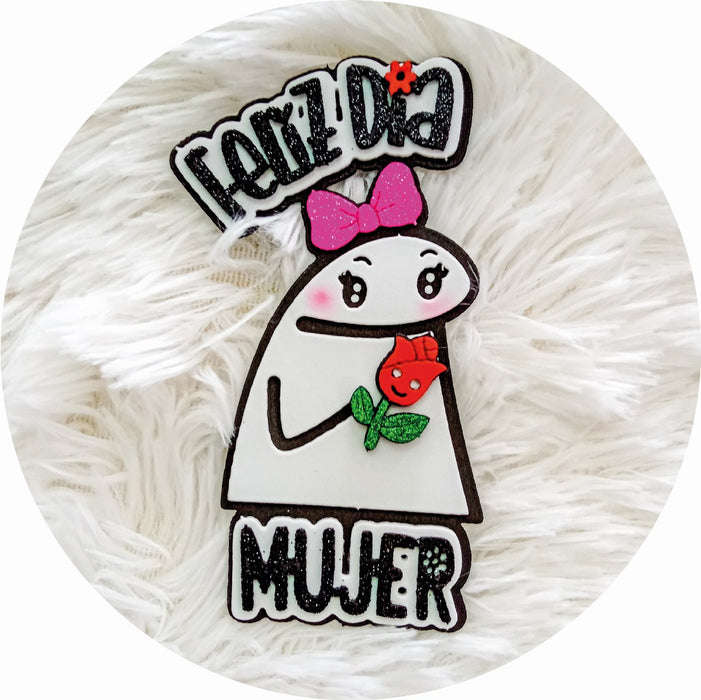Pin Flork feliz dia mujer paq x 1